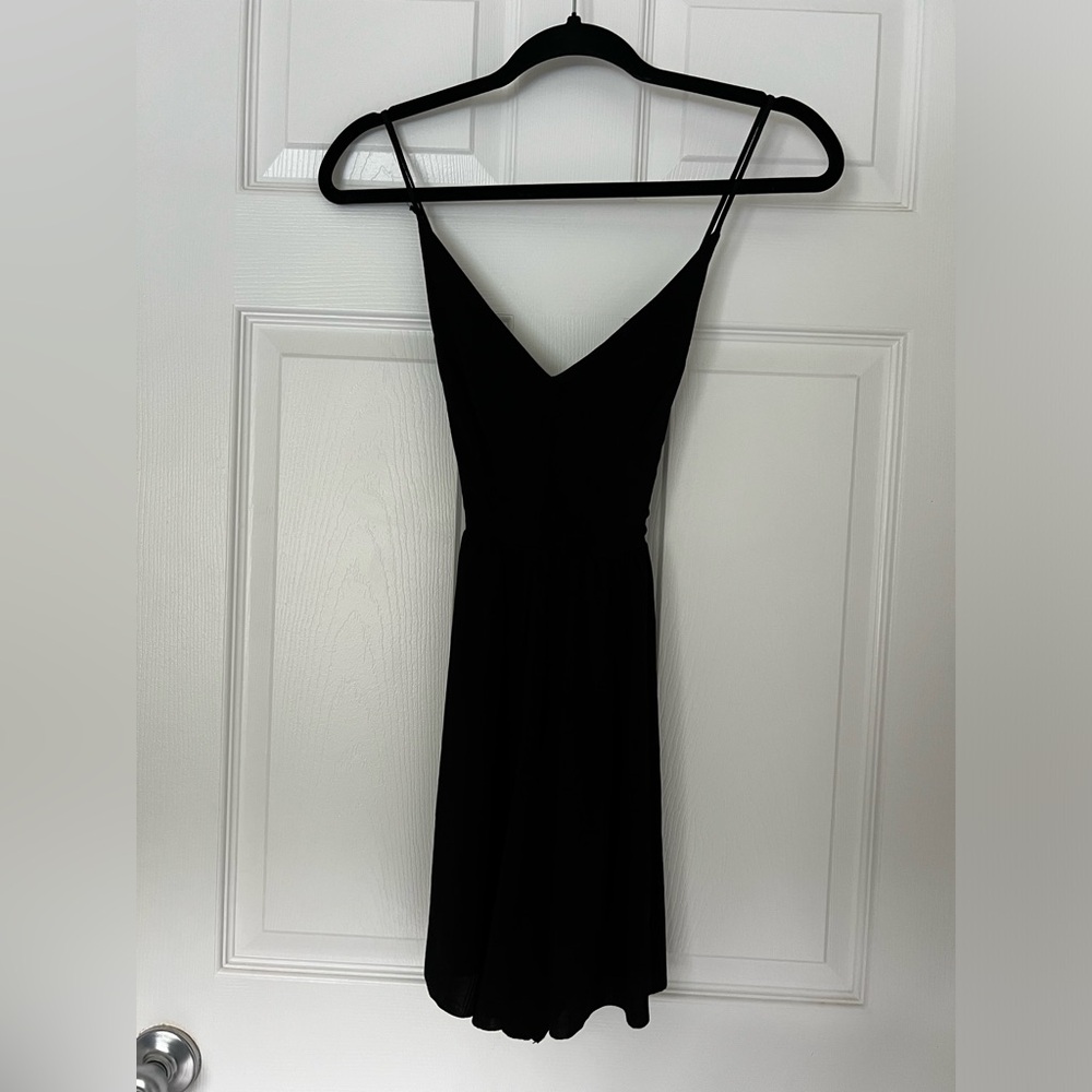 Black zara dress cross back